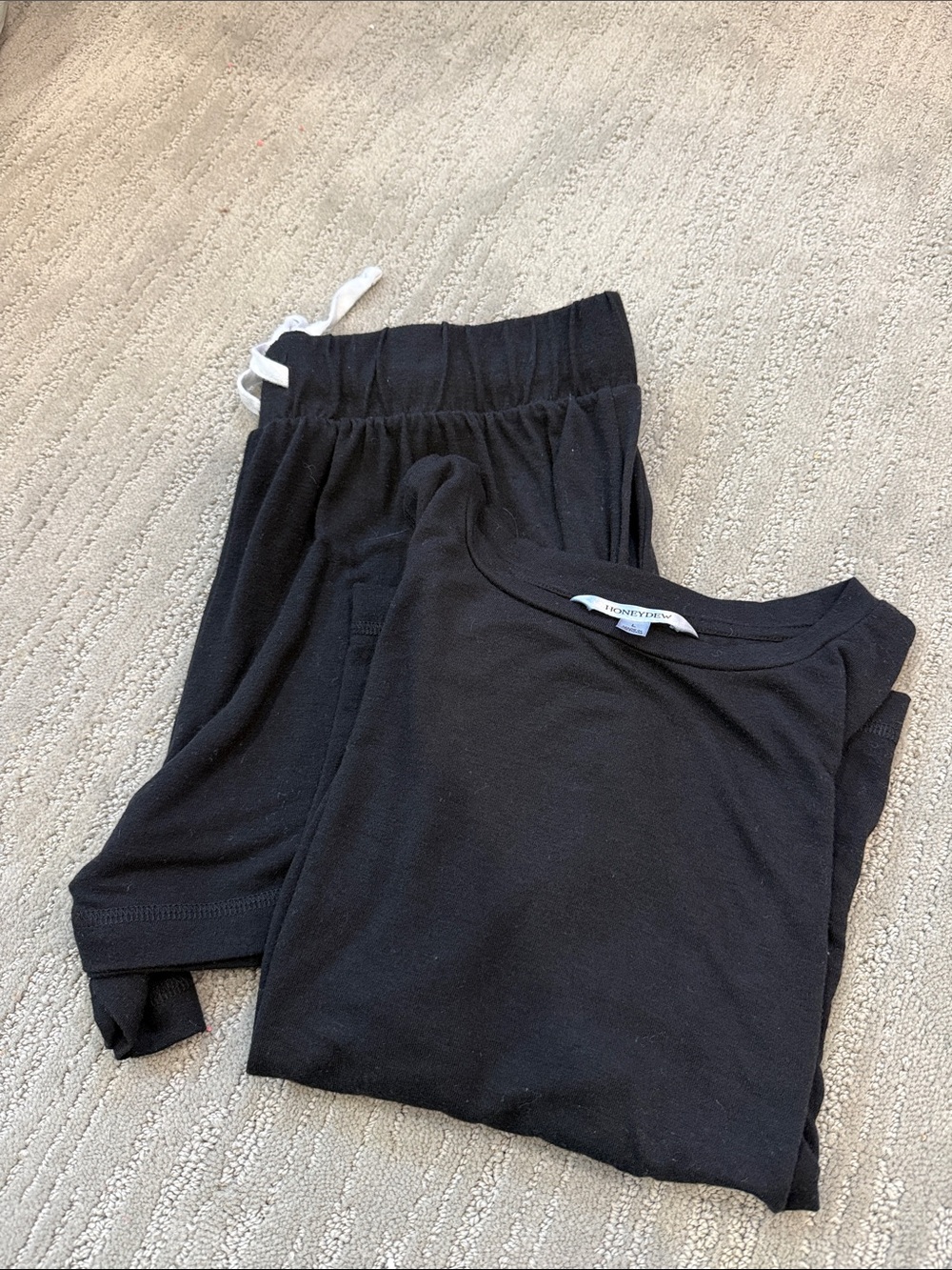 Honeydew Black Tank Top Shorts Pajama Lounge Set L
